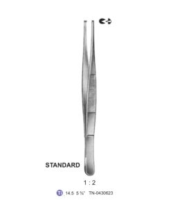 Titanium-Standard Tissue Forceps, Str, 1:2 Teeth, 14.5Cm (Tn-0430623)