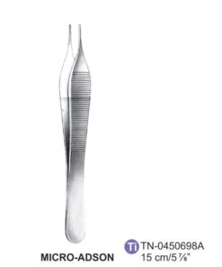 Titanium Micro-Adson Dressing Forceps, Str, Serrated, 15Cm (Tn-0450698A)
