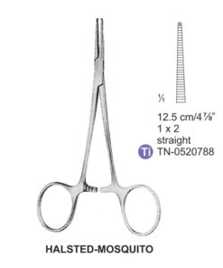 Titanium-Halsted-Mosquito Artery Forceps, Str, 1X2 Teeth, 12.5Cm (Tn-0520788)