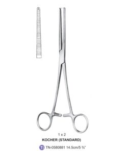Titanium-Kocher (Standard) Artery Forceps, Str, 1X2 Teeth, 14.5Cm (Tn-0580881)