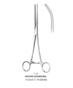 Titanium-Kocher (Standard) Artery Forceps, Cvd, 1X2 Teeth, 14.5Cm (Tn-0580882)