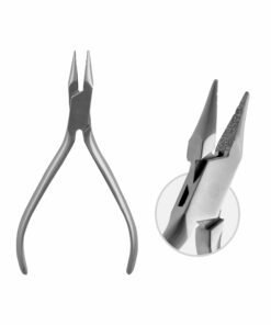 Universal Wire Bending Pliers With Serrated Tips And Guiding Grooves. Tungsten Carbide Coated, Max Wire Thickness: Ø 0.8 Mm, Hard , 12.5 Cm (W-096-12)