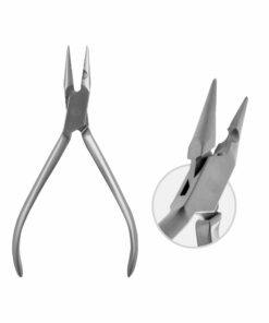 Pointed Beak Pliers Serrated Beaks With Guiding Groove. Finely Pointed, Max Wire Thickness: Ø 0.7 Mm, Hard , 13 Cm  (W-105-13)